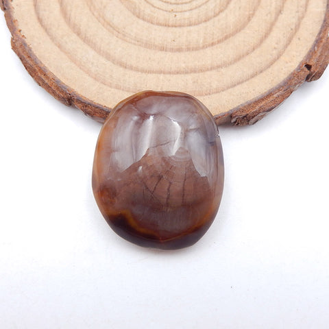 Natural Agate Cabochon 27X22X7mm, 7.2g