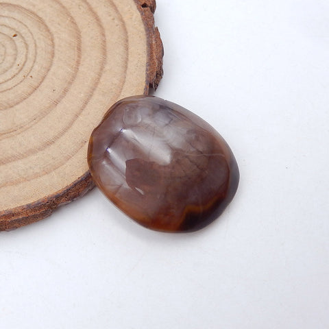 Natural Agate Cabochon 27X22X7mm, 7.2g