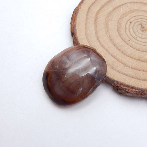 Natural Agate Cabochon 27X22X7mm, 7.2g