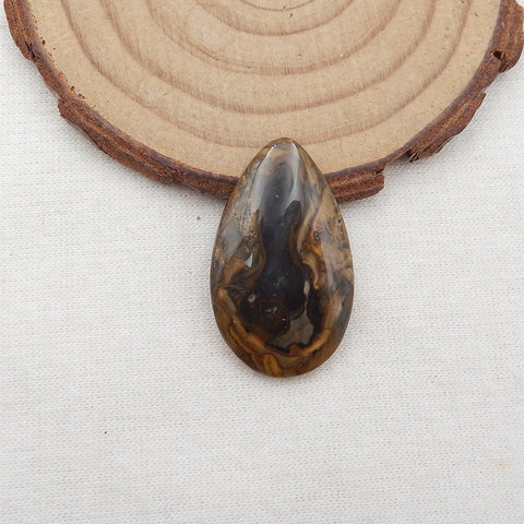 Cabochon de pierres précieuses naturelles Us Biggs Jasper, 29x18x5mm, 3.8g