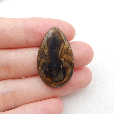 Cabochon de pierres précieuses naturelles Us Biggs Jasper, 29x18x5mm, 3.8g