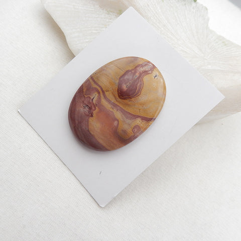 Natural Biggs Picture Jasper Cabochon 43x32x5mm, 12.8g