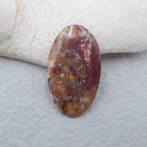 Natural Ocean Jasper Cabochon 41x24x5mm, 7.2g