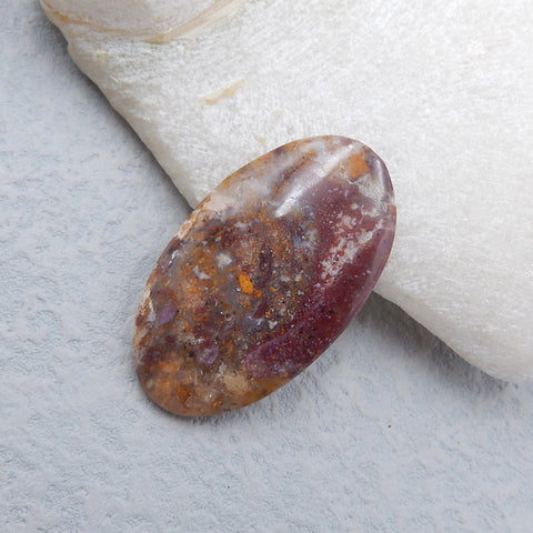 Natural Ocean Jasper Cabochon 41x24x5mm, 7.2g