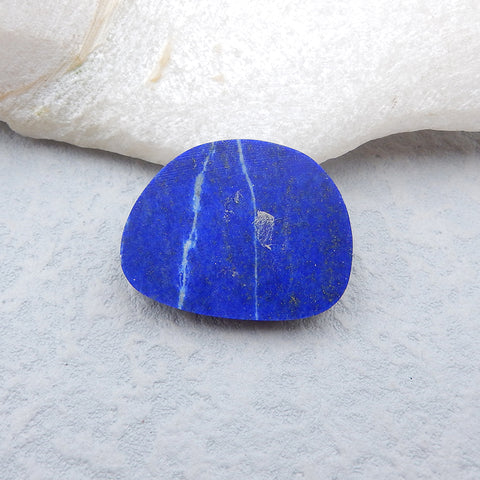 Cabochon collé en opale bleue naturelle et lapis-lazuli, 28x21x7mm, 7.0g