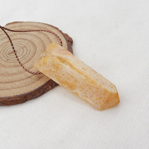 石英宝石标本吊坠珠 47x17x14 毫米,16 克