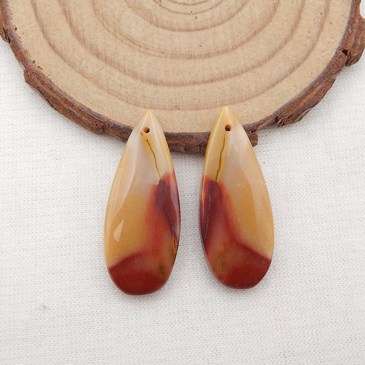 Natural Mookaite Jasper Earring Beads 30x12x5mm, 5.4g