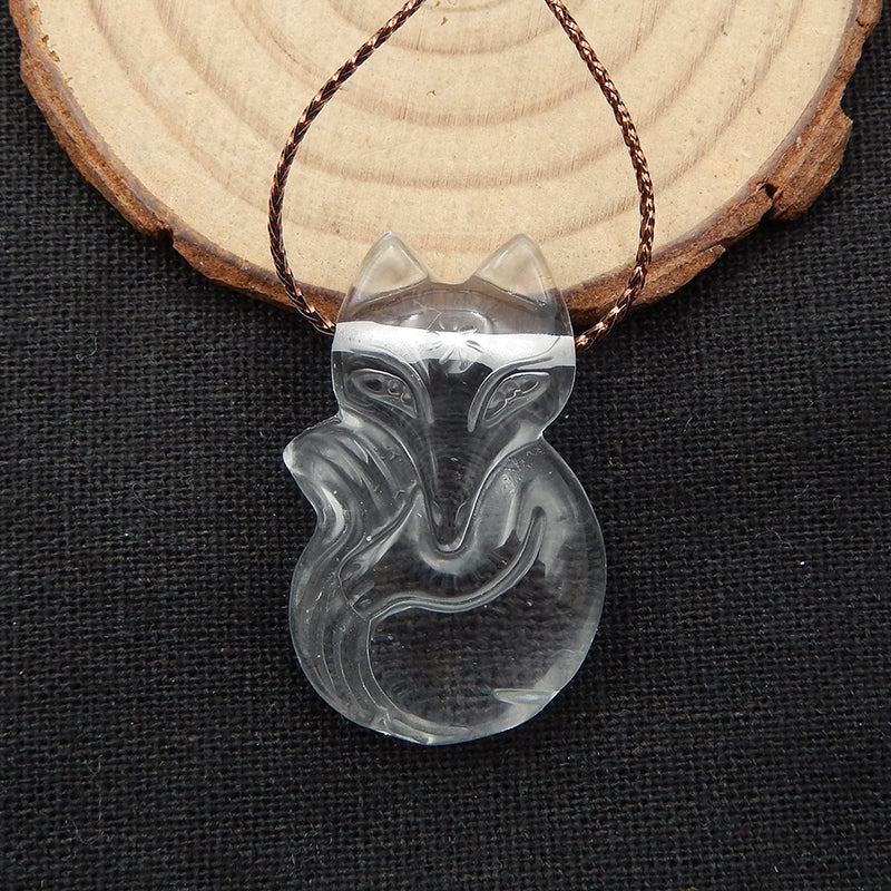 Fox crystal pendant hot sale