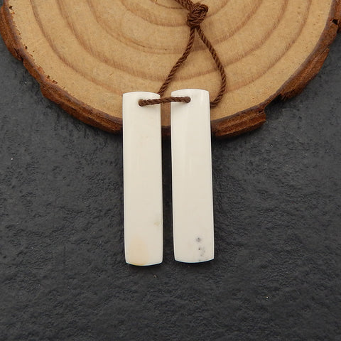 Boucles d'oreilles Howlite boucles d'oreilles pendantes, ensemble de bijoux en pierres précieuses, 30x7x3mm, 4g