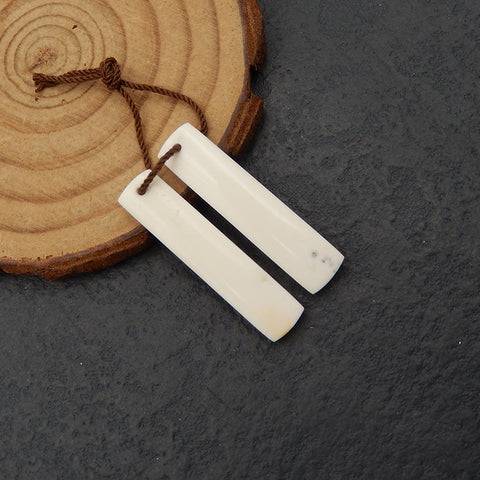 Boucles d'oreilles Howlite boucles d'oreilles pendantes, ensemble de bijoux en pierres précieuses, 30x7x3mm, 4g