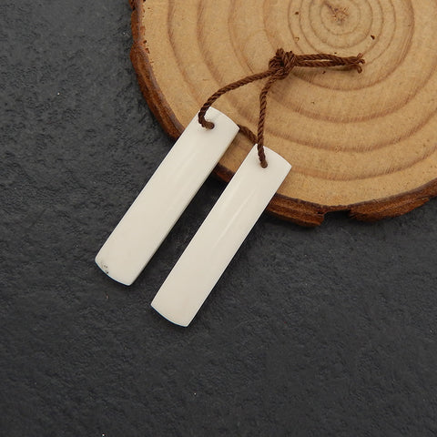 Boucles d'oreilles Howlite boucles d'oreilles pendantes, ensemble de bijoux en pierres précieuses, 30x7x3mm, 4g