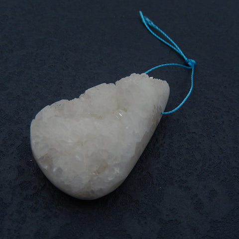 Natural Crystal Pendant Bead 40x26x18mm, 21.1g