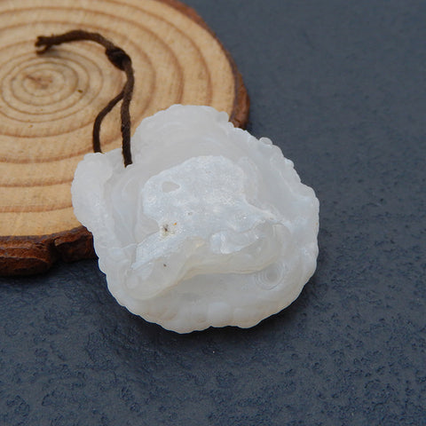 Natural Gobi Agate Pendant  Bead 34X32X13mm, 11.5g