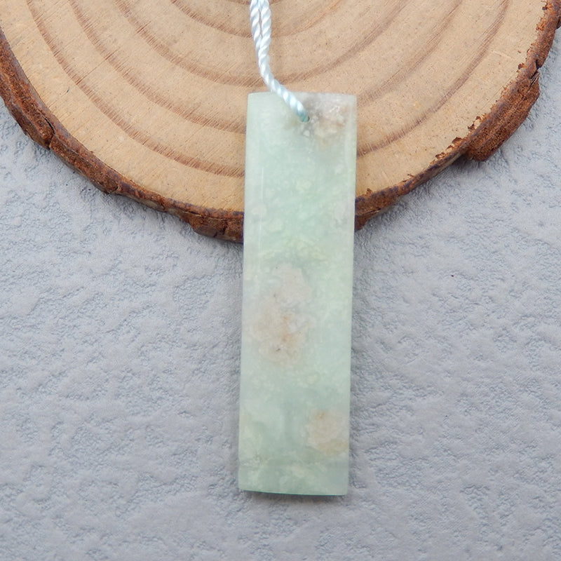 Natural Chrysoprase Pendant Bead 40x11x4mm, 4.3g