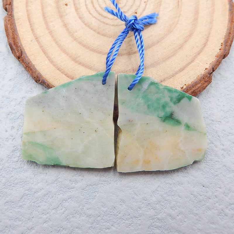 Natural Wave Jasper Earring Beads 23x24x3mm, 7.7g