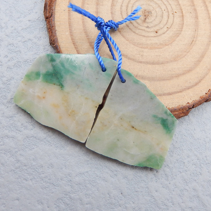 Natural Wave Jasper Earring Beads 23x24x3mm, 7.7g