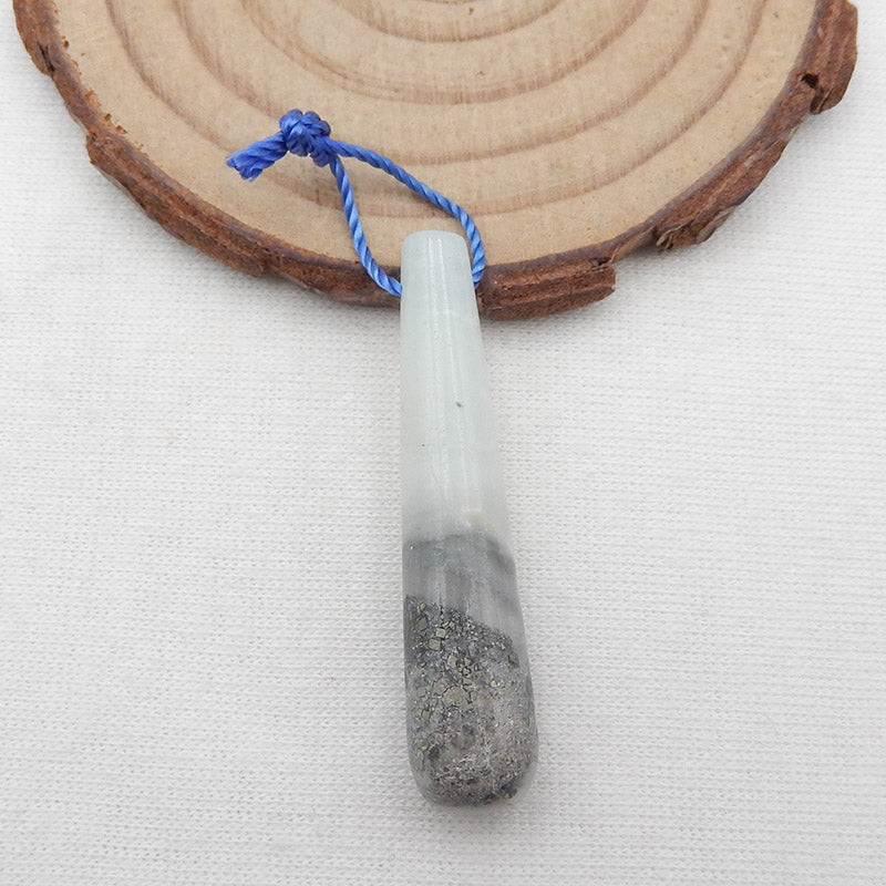 Natural Amazonite Pendant Bead 41x9mm, 5.1g