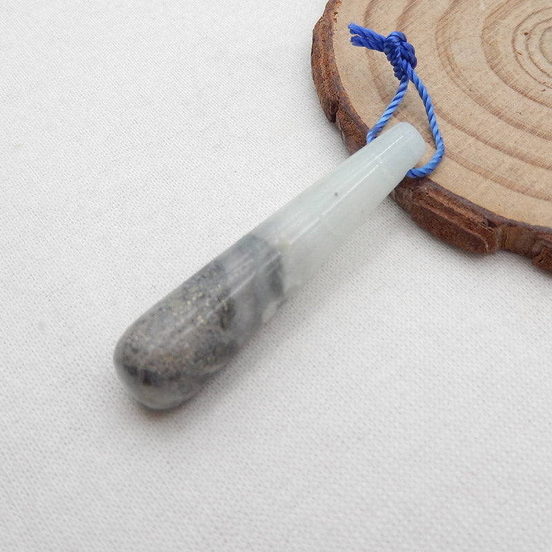 Natural Amazonite Pendant Bead 41x9mm, 5.1g