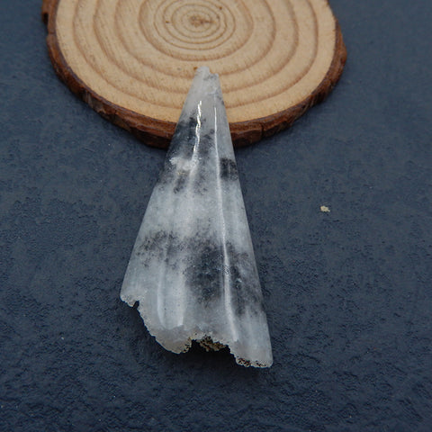 天然 Drusy 石英宝石标本吊坠珠,55x23x10mm,13.1g