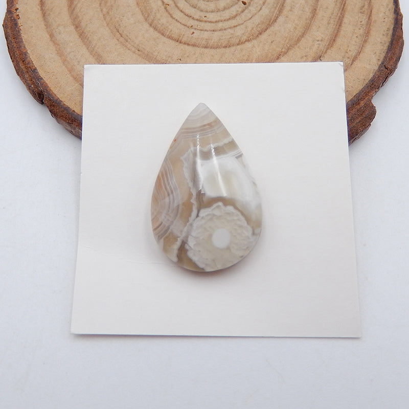 Natural Crazy Lace Agate Cabochon 24x15x6mm, 3.4g