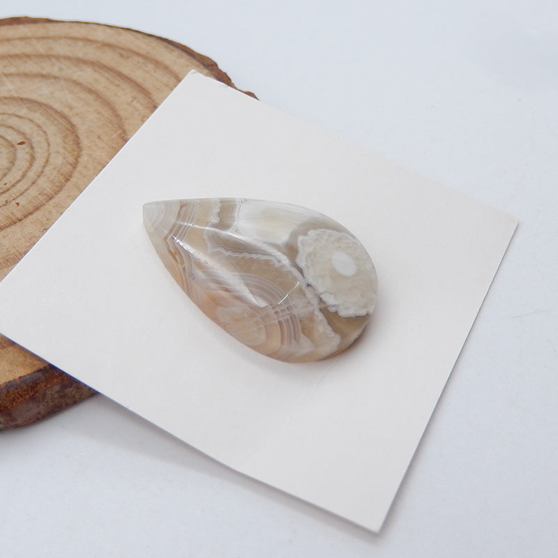 Natural Crazy Lace Agate Cabochon 24x15x6mm, 3.4g