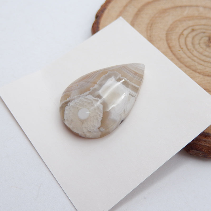 Natural Crazy Lace Agate Cabochon 24x15x6mm, 3.4g
