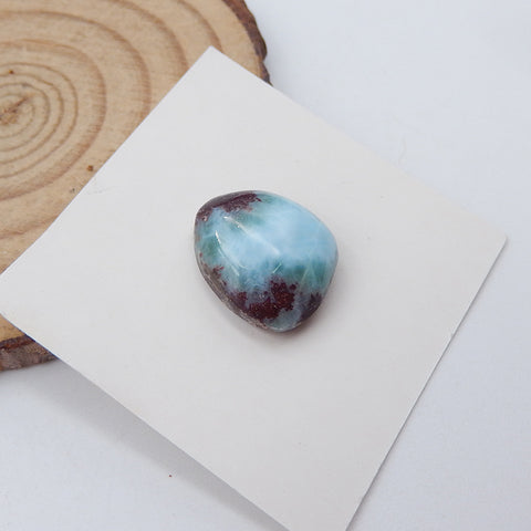 天然拉里玛宝石凸圆形宝石,用于珠宝制作的凸圆形宝石,15x13x6 毫米,11.5 克拉