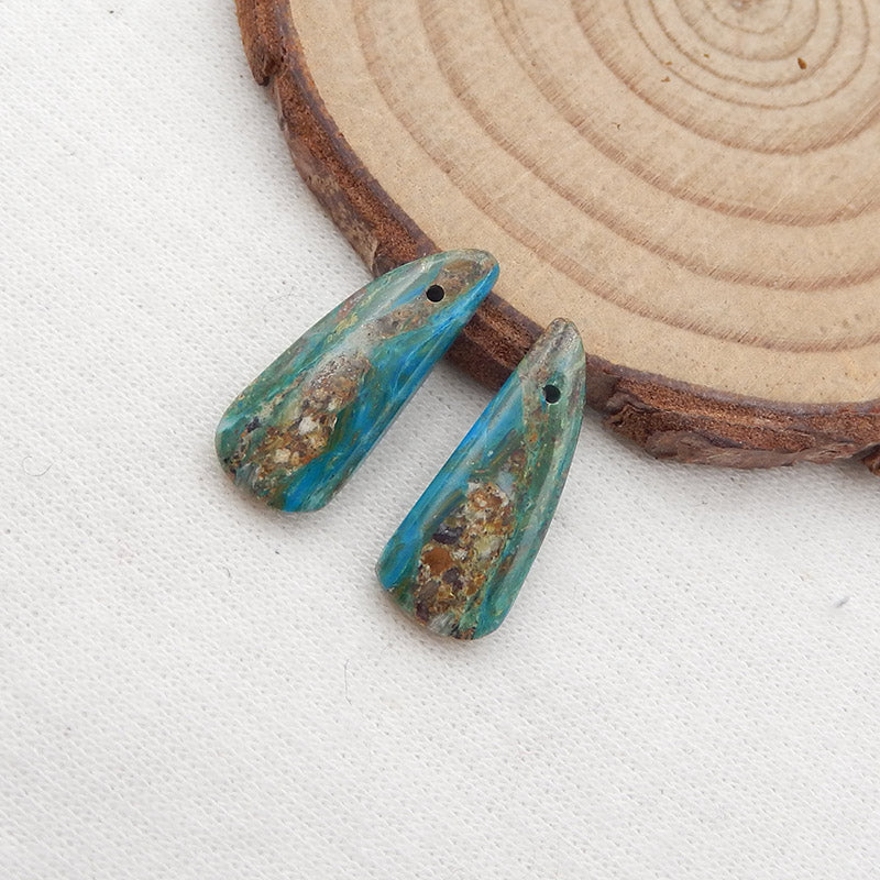Natural Blue Opal Earring Beads 20X8X3mm, 1.8g