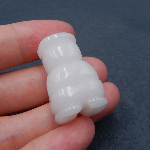 白玉雕吊坠,27x17x14mm,11g