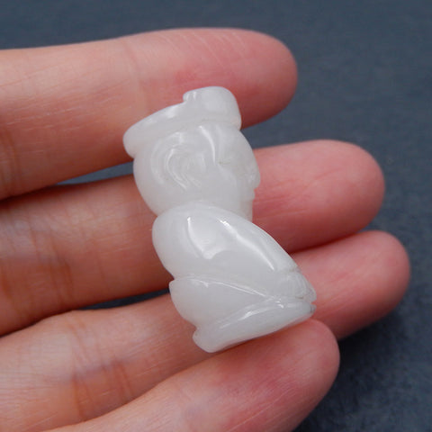 白玉雕吊坠,27x17x14mm,11g