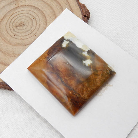 Natural Ocean Jasper Cabochon 30x27x6mm, 11.5g