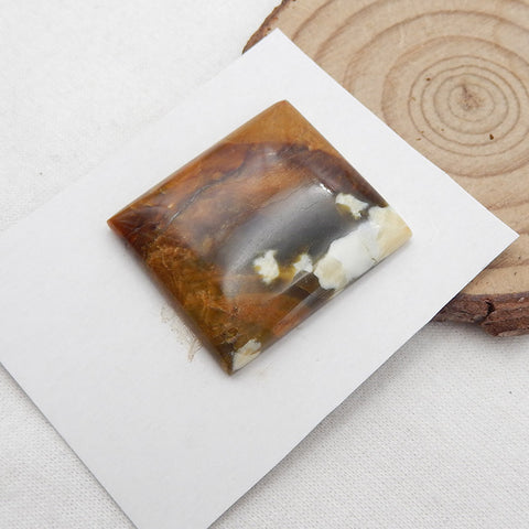 Natural Ocean Jasper Cabochon 30x27x6mm, 11.5g