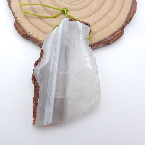 玛瑙吊珠,42x28x7mm,18g