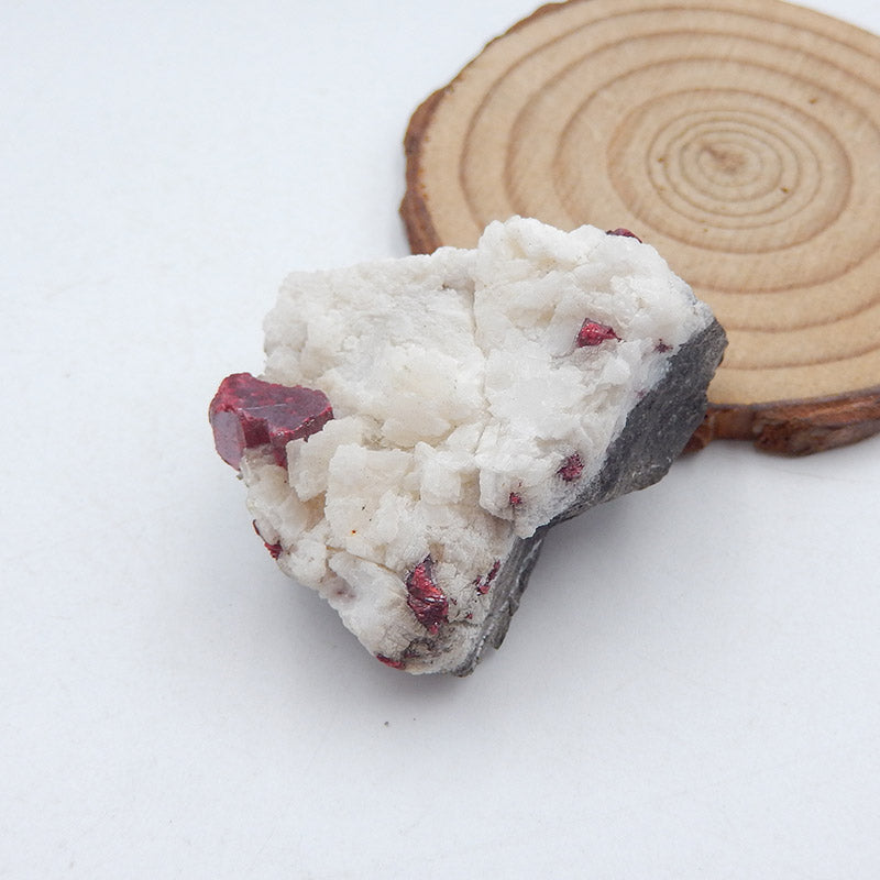 Natural Cinnabar Raw Material, Mineral samples, 40x34x21mm, 45g