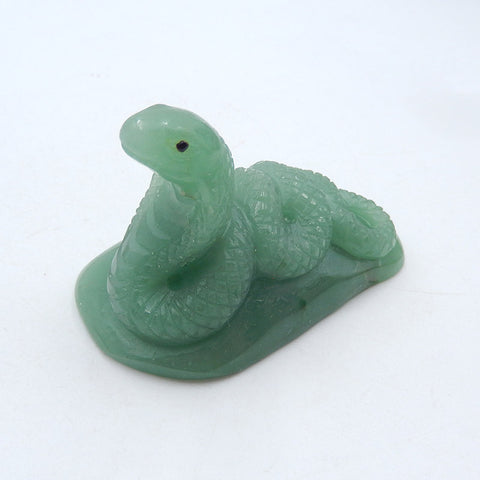 Natural Green Aventurine Carved snake 62x34x45mm, 62.8g