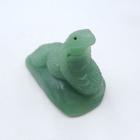 Natural Green Aventurine Carved snake 62x34x45mm, 62.8g