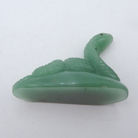 Natural Green Aventurine Carved snake 62x34x45mm, 62.8g