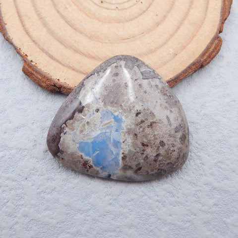 Natural Blue Opal Cabochon 35x33x7mm, 10.1g