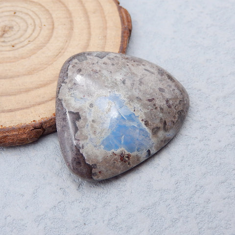 Natural Blue Opal Cabochon 35x33x7mm, 10.1g