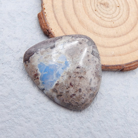 Natural Blue Opal Cabochon 35x33x7mm, 10.1g