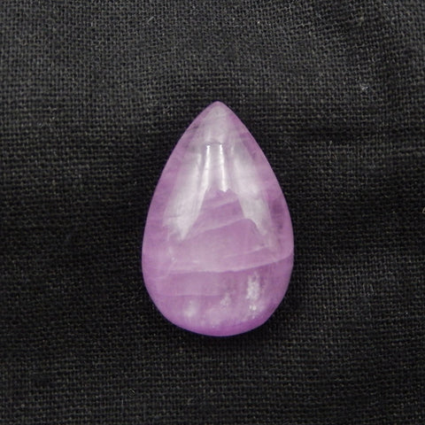 Cabochon en forme de goutte de Kunziter naturel, 32 x 21 x 12 mm, 14,5 g