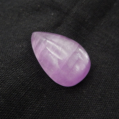 Cabochon en forme de goutte de Kunziter naturel, 32 x 21 x 12 mm, 14,5 g