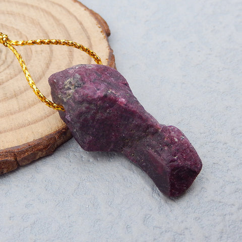 全新,Nugget 红宝石宝石吊坠,珠宝配饰,35X16X12 毫米,10.1 克