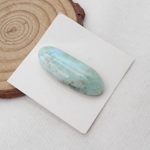 天然 larimar 宝石凸圆形,32x12x5mm,4.3g