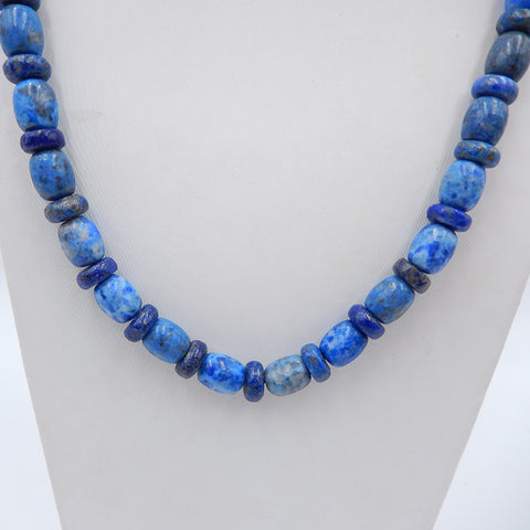 Collier de bijoux en Lapis Lazuli naturel, collier réglable.