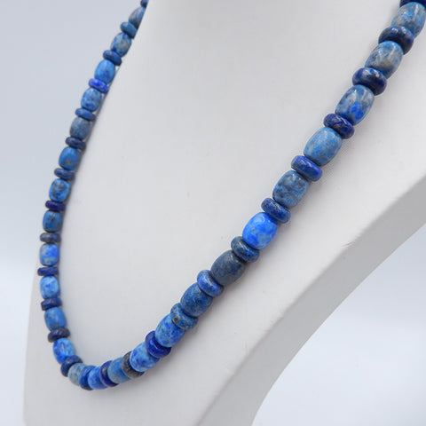 Collier de bijoux en Lapis Lazuli naturel, collier réglable.