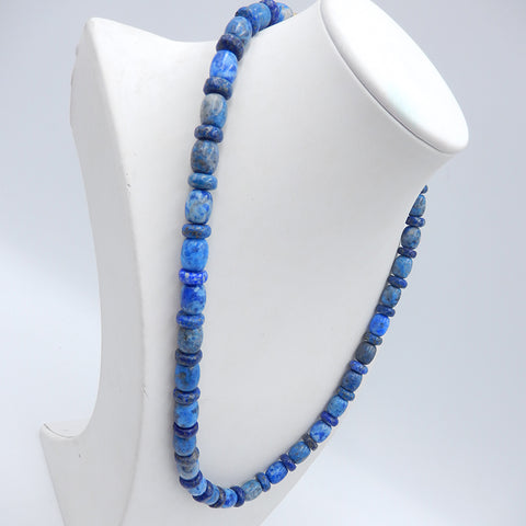 Collier de bijoux en Lapis Lazuli naturel, collier réglable.