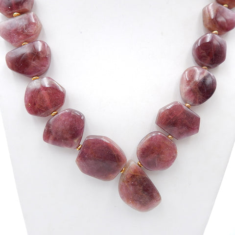 Collier de perles lâches de tourmaline de mode