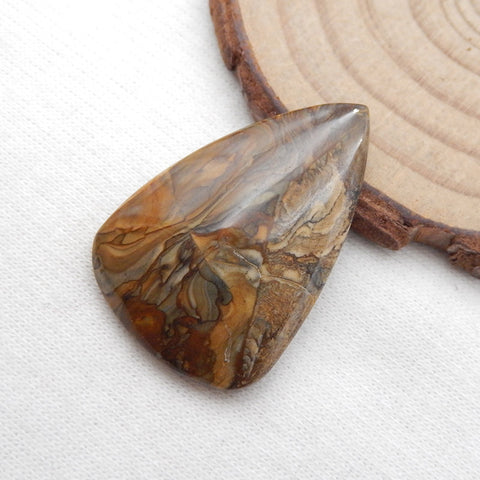 Natural Biggs Jasper Cabochon 32x21x5mm, 4.7g