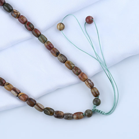1 Strand Natural Multi-Color Picasso Jasper Beads for Necklace 22-32 inch 20-24 inch, 47.5g